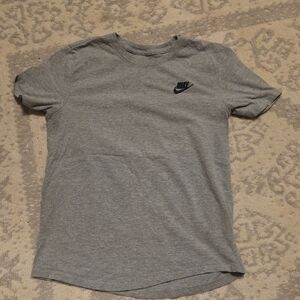 Nike Heather Gray Tee with Black Logo